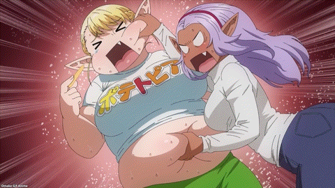 Plus Sized Elf Episode 7 Kuroeda Pinches Elfuda's Flab