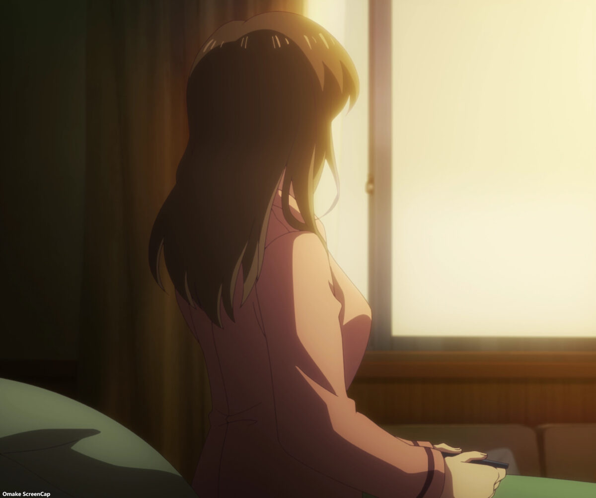 Goddess Cafe Terrace Episode 21 Riho Mother Looks Out Window