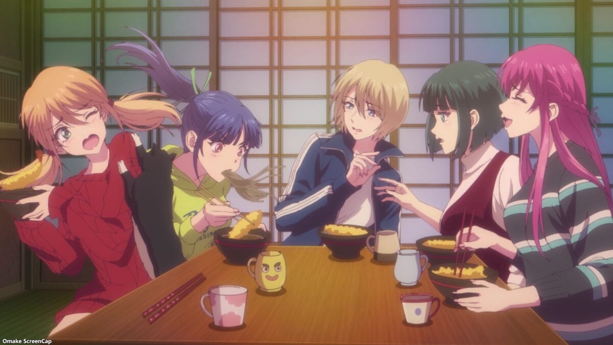 Goddess Café Terrace Episode 23 Familia Meal Scene
