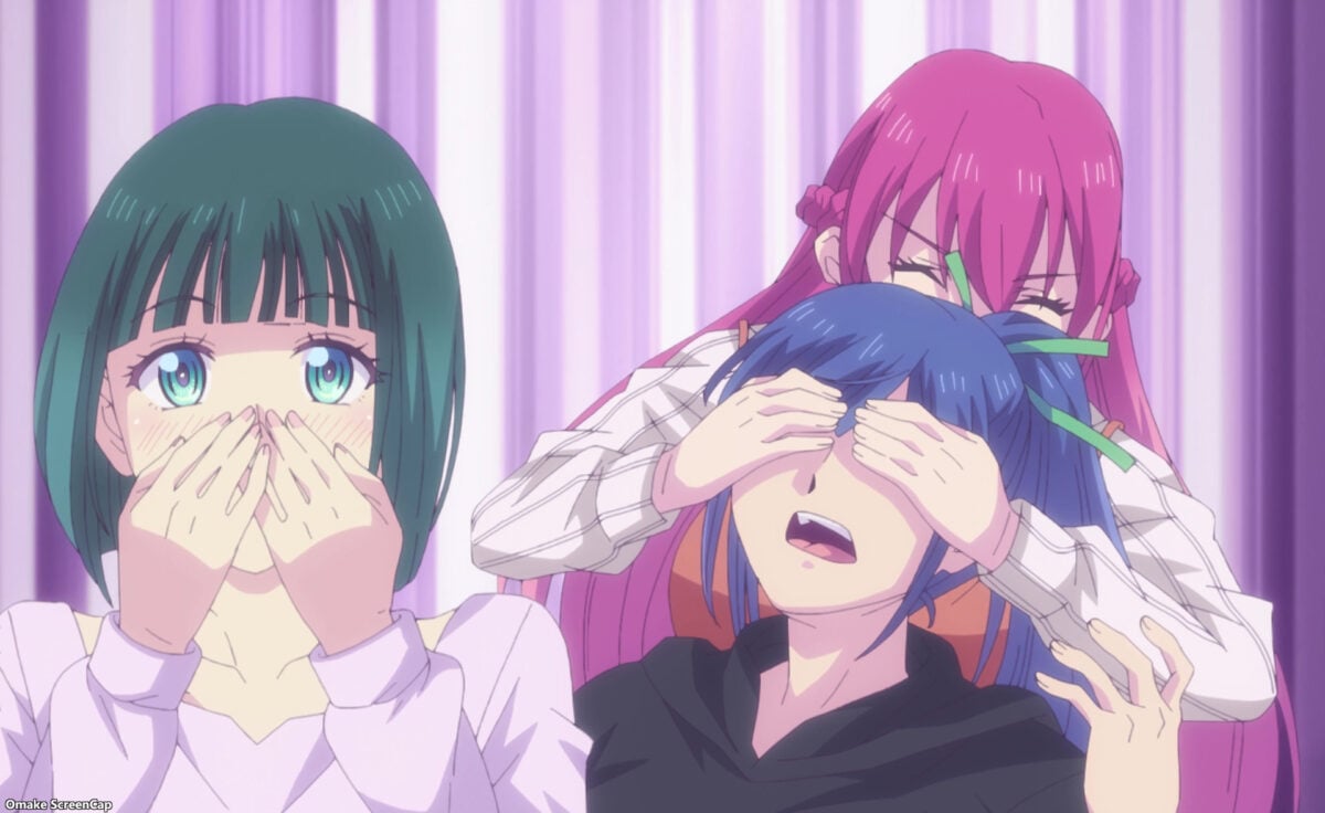 Goddess Café Terrace Episode 23 Ouka Covers Ami's Eyes