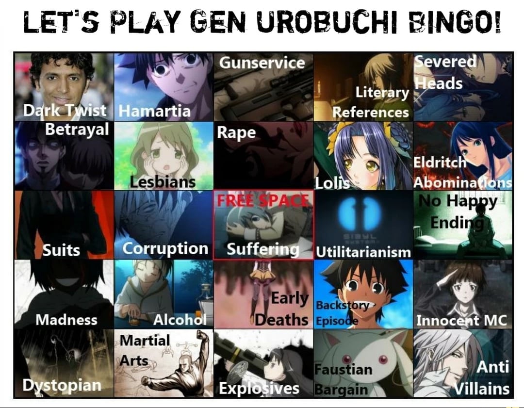 Gen Urobuchi Bingo