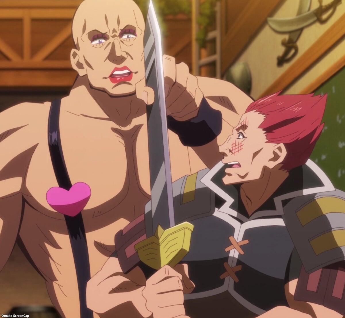 Beheneko Episode 1 Arnold Holds Kasman's Sword