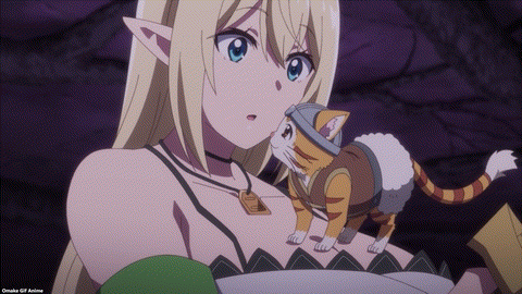 Beheneko Episode 2 Tama Nuzzles Aria's Cheek