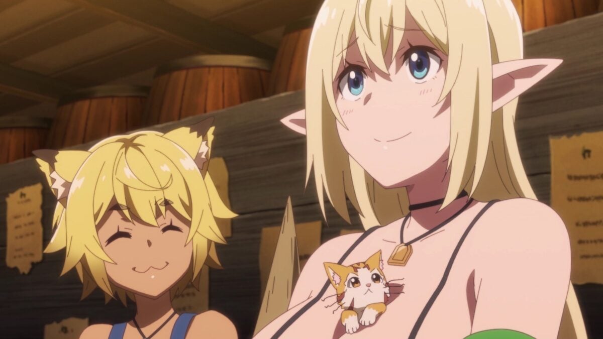 Beheneko Episode 2 Tama Rests In Aria's Cleavage