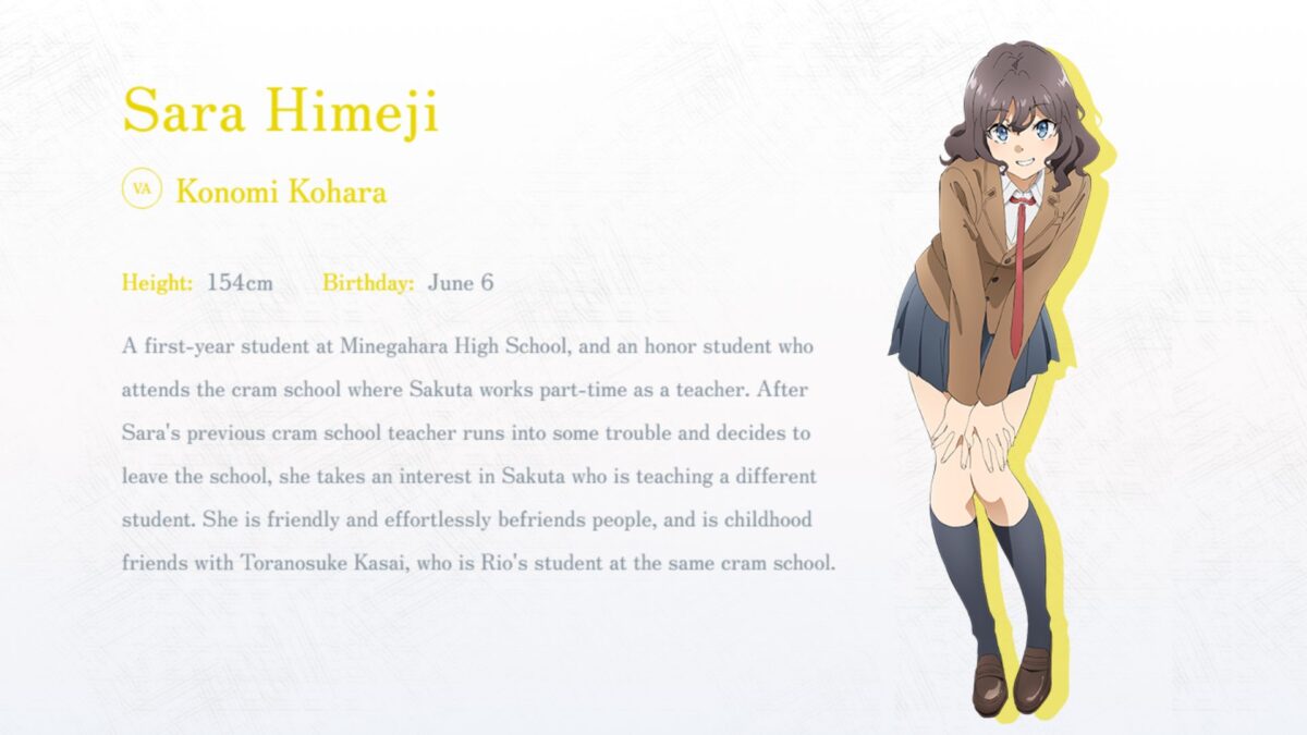 AoButa Sara Himeji Character Info Sara