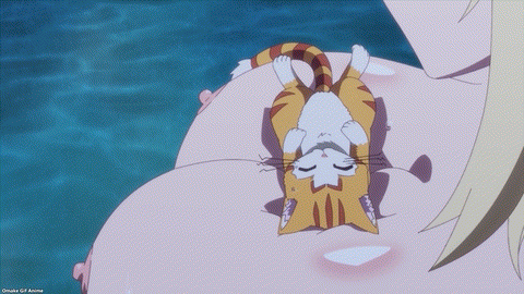 Beheneko Episode 5 Tama Rolls Around Aria's Chest