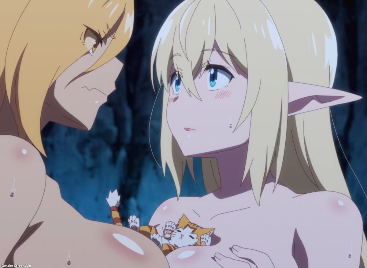 Beheneko Episode 5 Tama Smushed Between Stella Aria Boobs