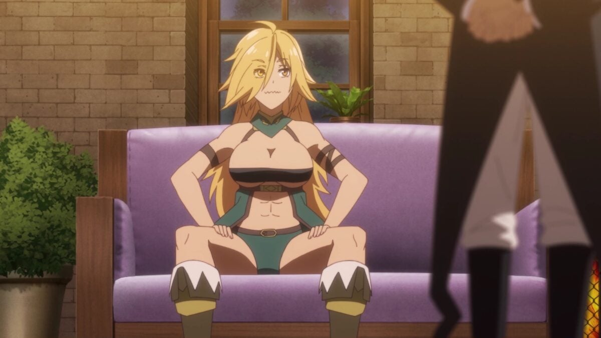 Beheneko Episode 7 Stella Sits On Couch