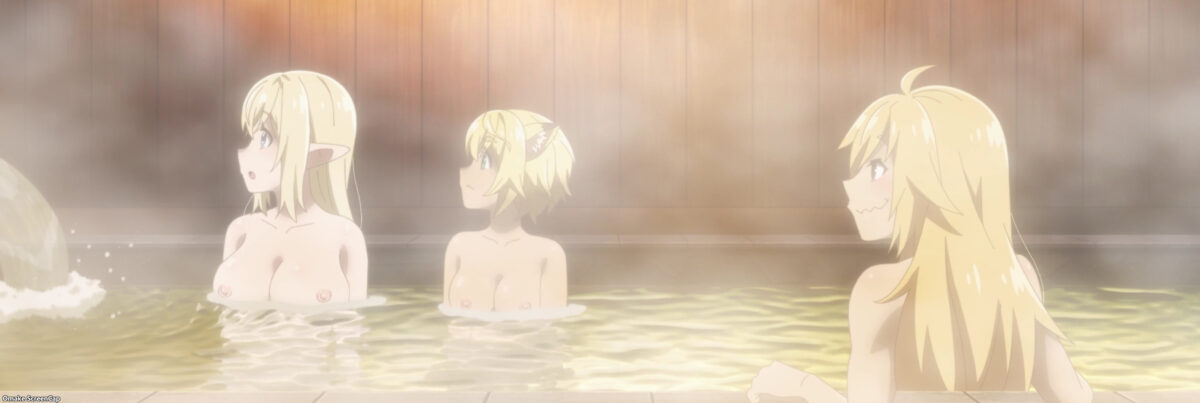 Beheneko Episode 8 Girls Look At Hot Spring Stream