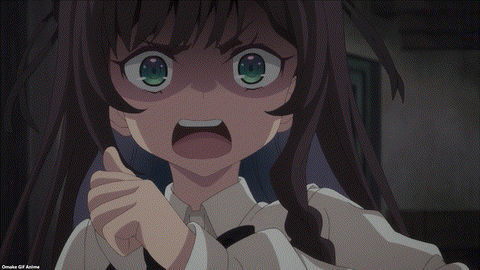 Girumasu Episode 1 Alina Neck Slashing Gesture