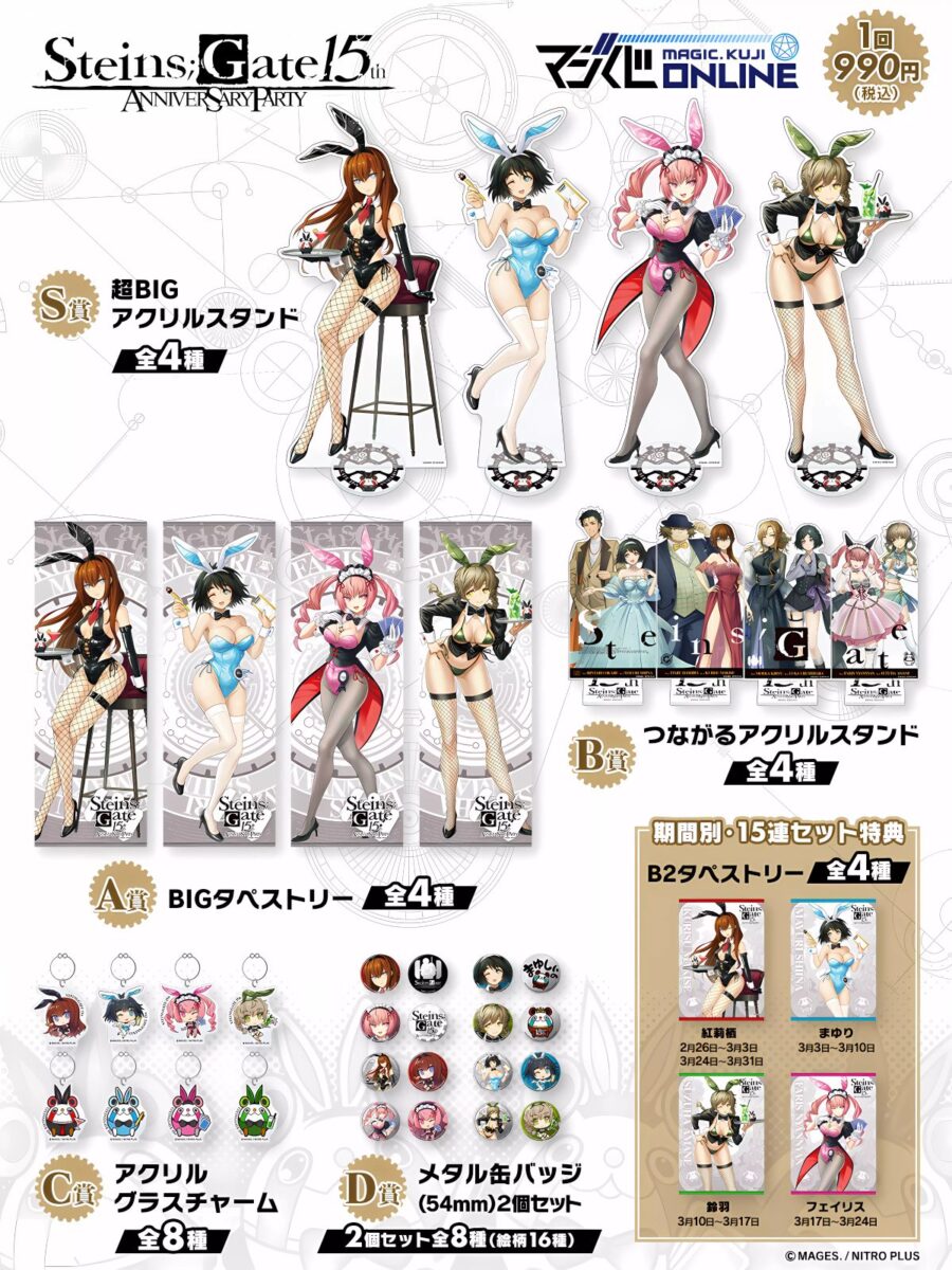 Steins;Gate X MAGIC Kuji Prizes (1)