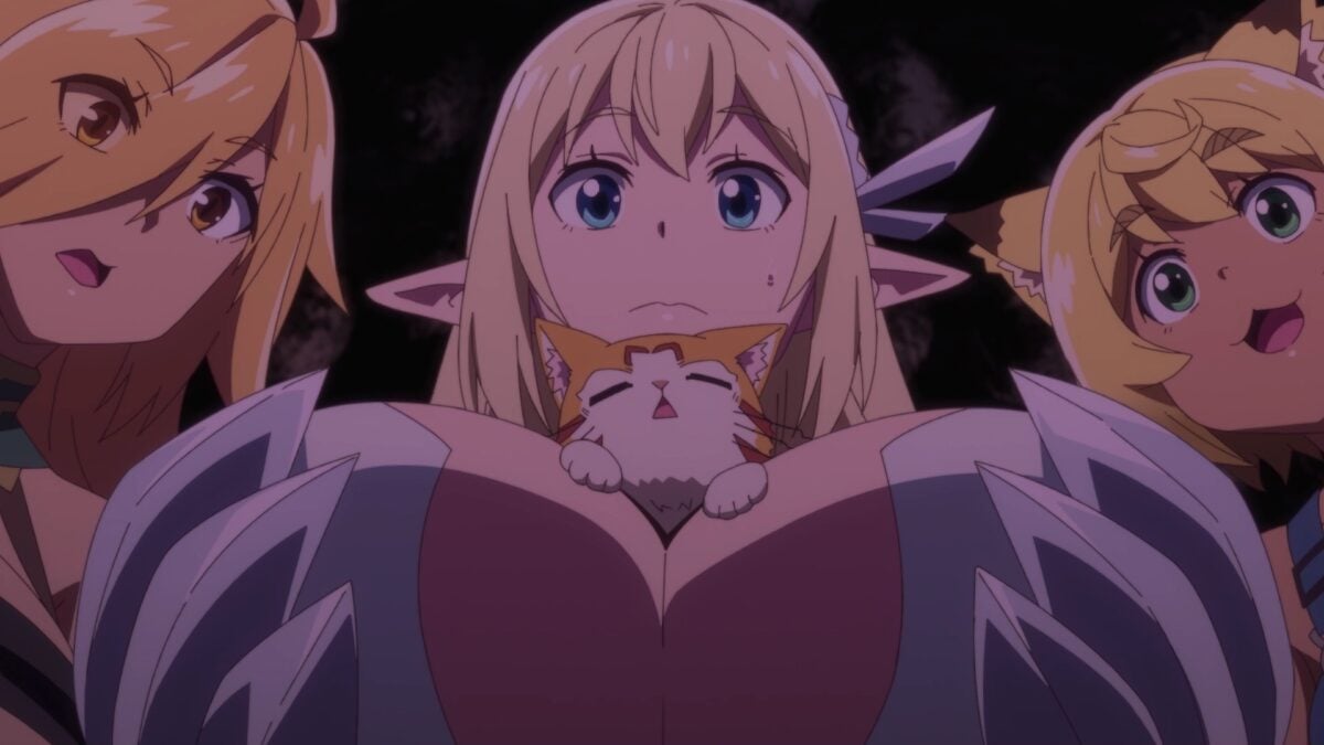 Beheneko Episode 10 Tired Tama Rests In Aria's Cleavage