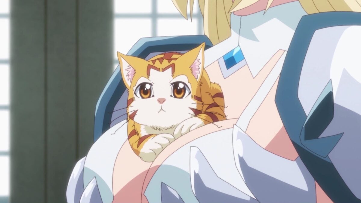 Beheneko Episode 9 Tama Rests On Aria's Chest