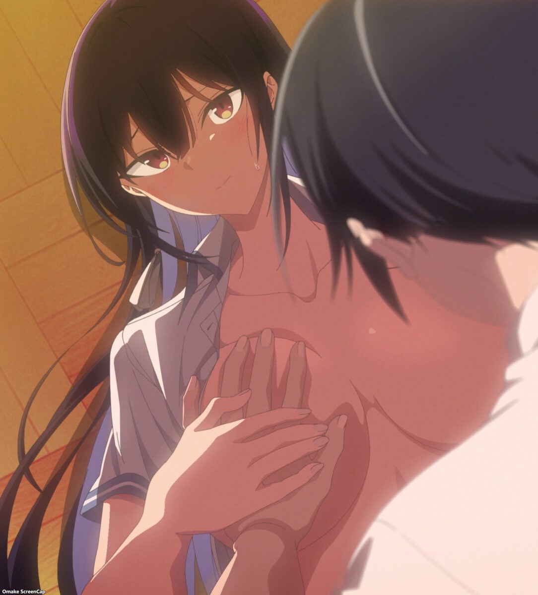 Haite Kudasai, Takamine San Episode 1 Takane Holds Koushi Hand On Breast