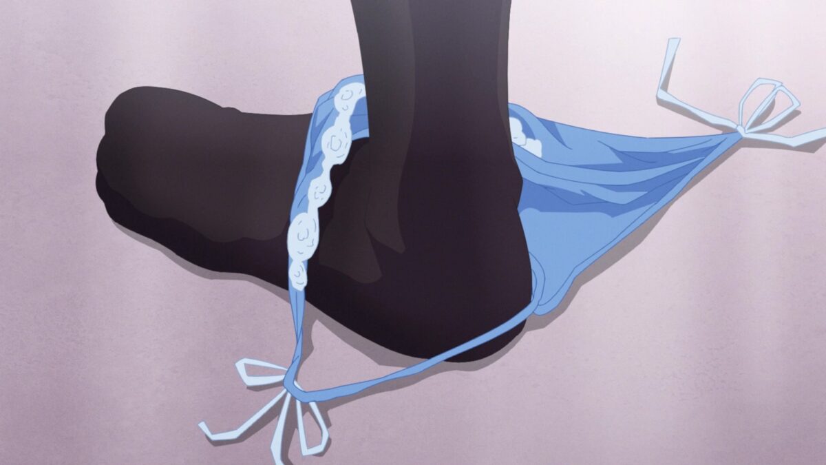 Haite Kudasai, Takamine San Episode 4 Blue Panties Around Ankle