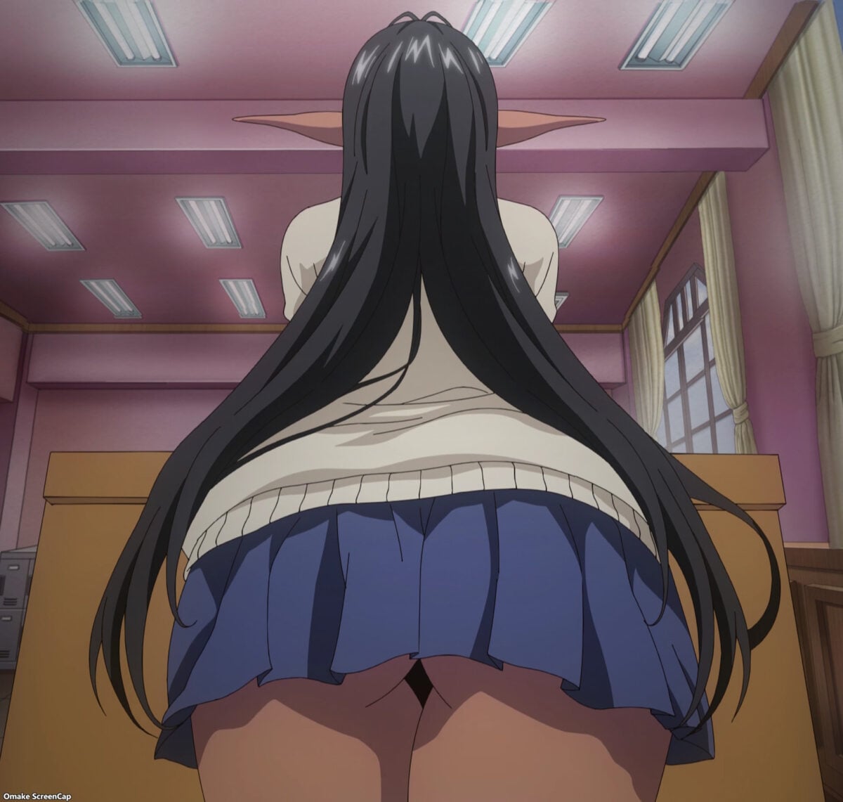 Yandere Dark Elf Episode 2 Mariabelle Leans Over Desk