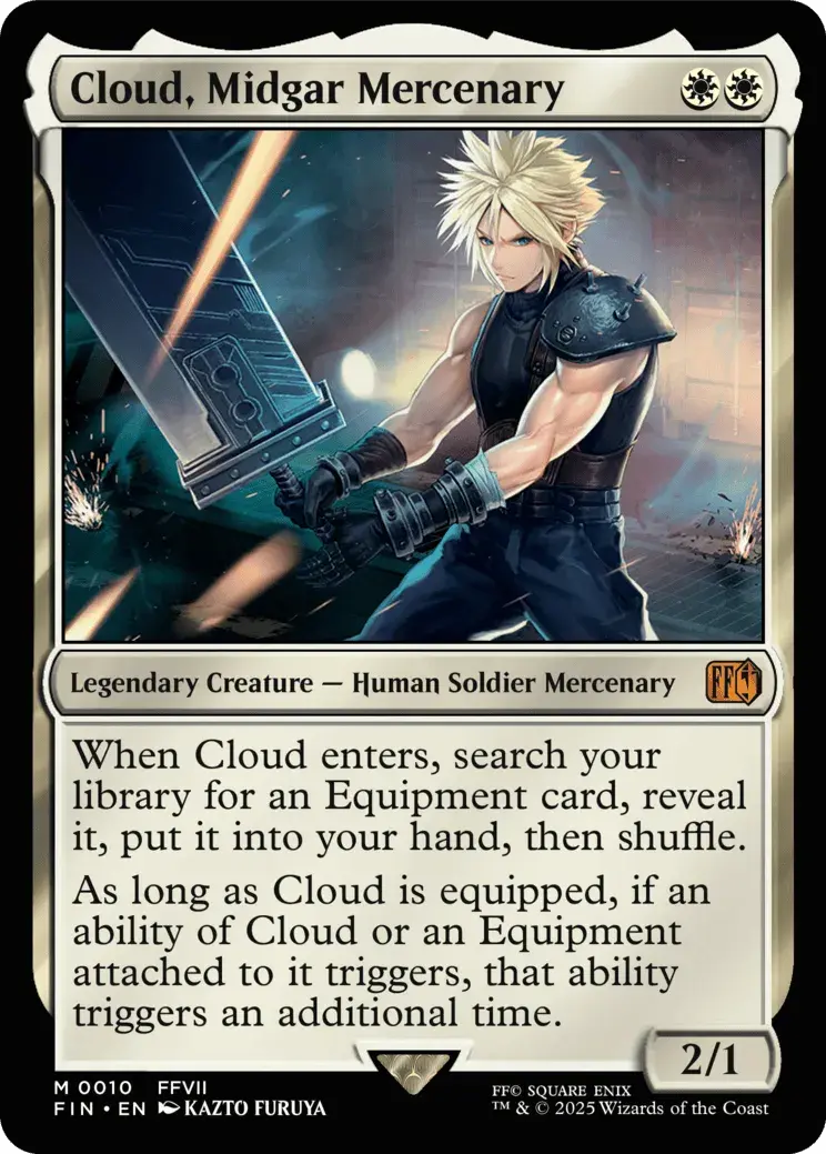 Cloud Midgar Mercenary from the Final Fantasy Magic: the Gathering set.