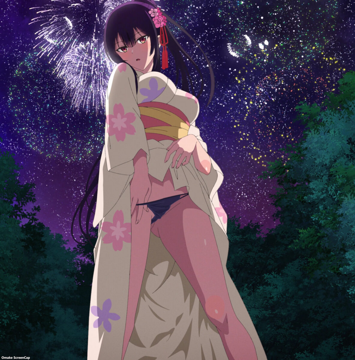 Haite Kudasai, Takamine San Episode 6 Takane Thumbs Panties With Fireworks