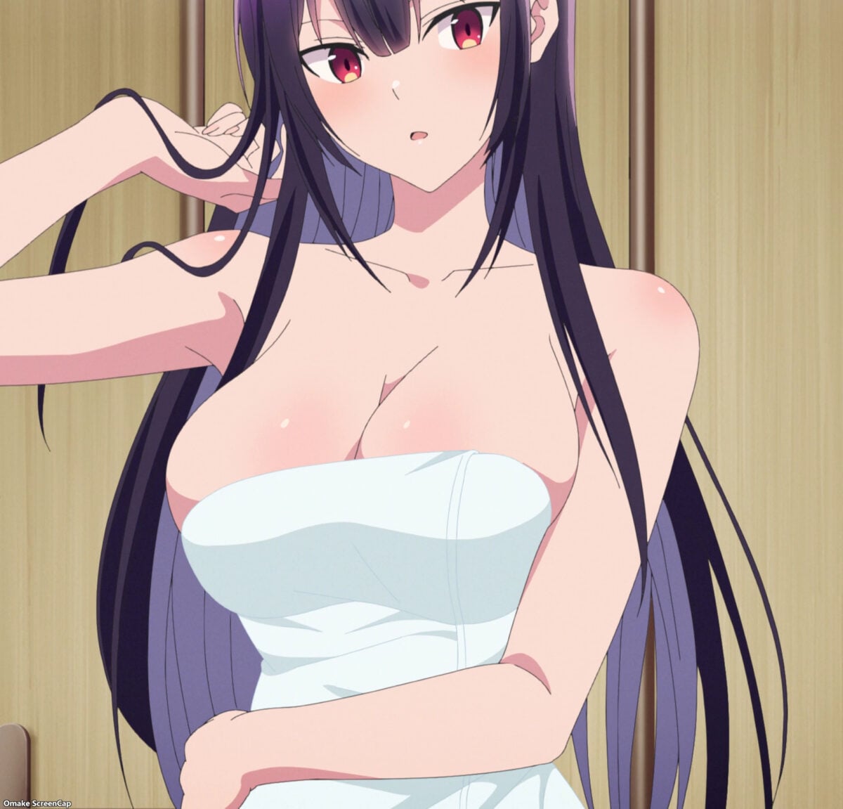 Haite Kudasai, Takamine San Episode 6 Takane Tosses Hair In Bath Towel
