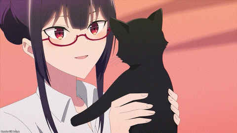 Haite Kudasai, Takamine San Episode 8 Takane Nuzzles Kuro Cat