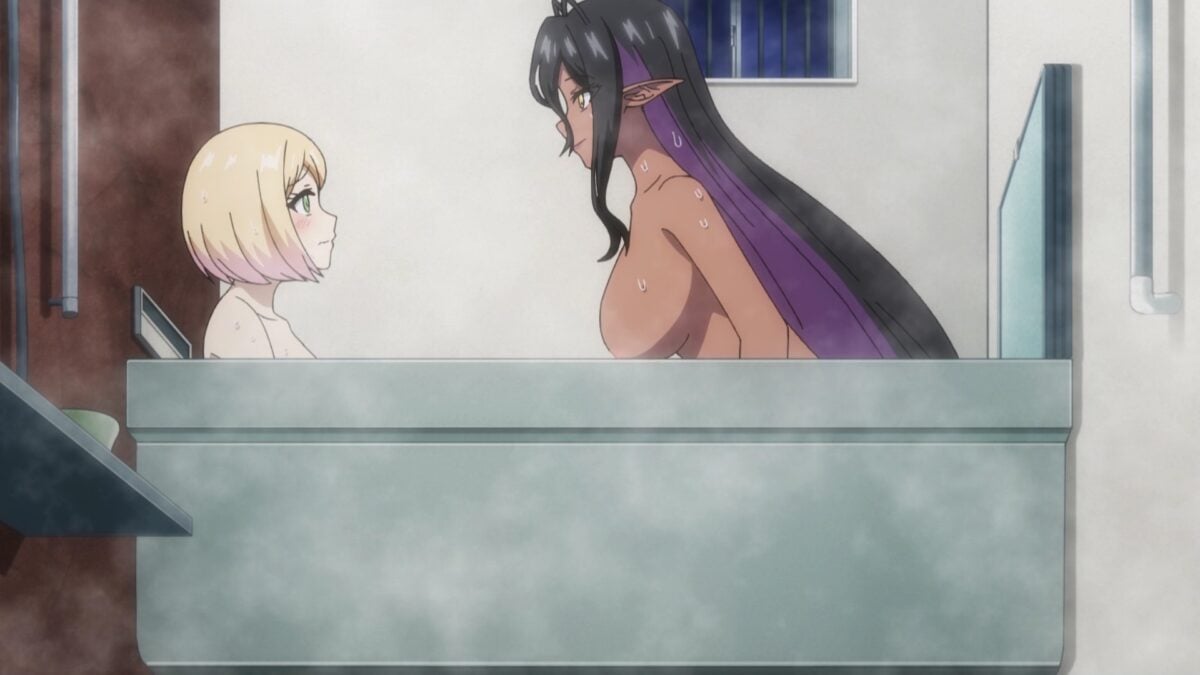 Yandere Dark Elf Episode 7 Mariabelle Talks To Sakura In Bathtub