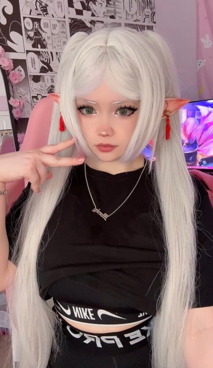 Casual Goth Frieren Cosplay MilkieNyan