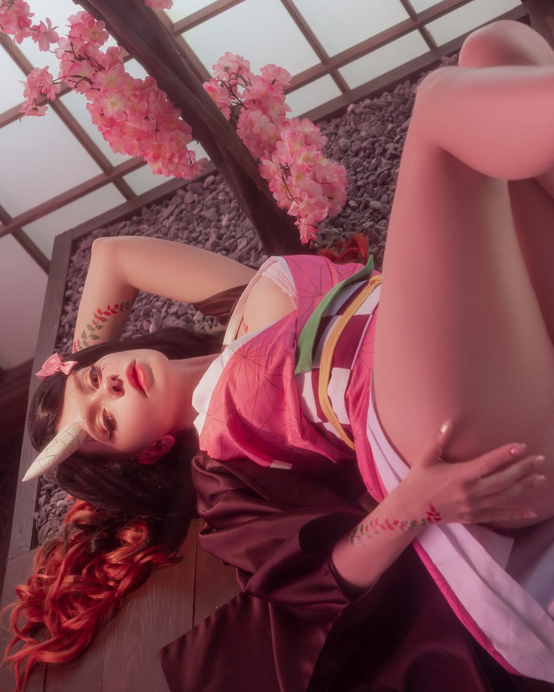 Caterpillar Cos stuns with her Demon Slayer cosplay