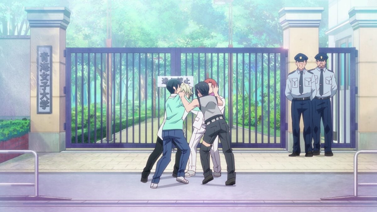 Grand Blue S2 Episode 6 Friends Fight Outside Gate