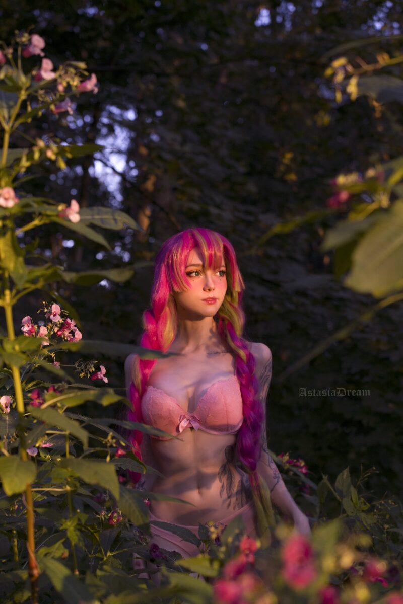 Astasia Dream's Demon Slayer lingerie cosplay