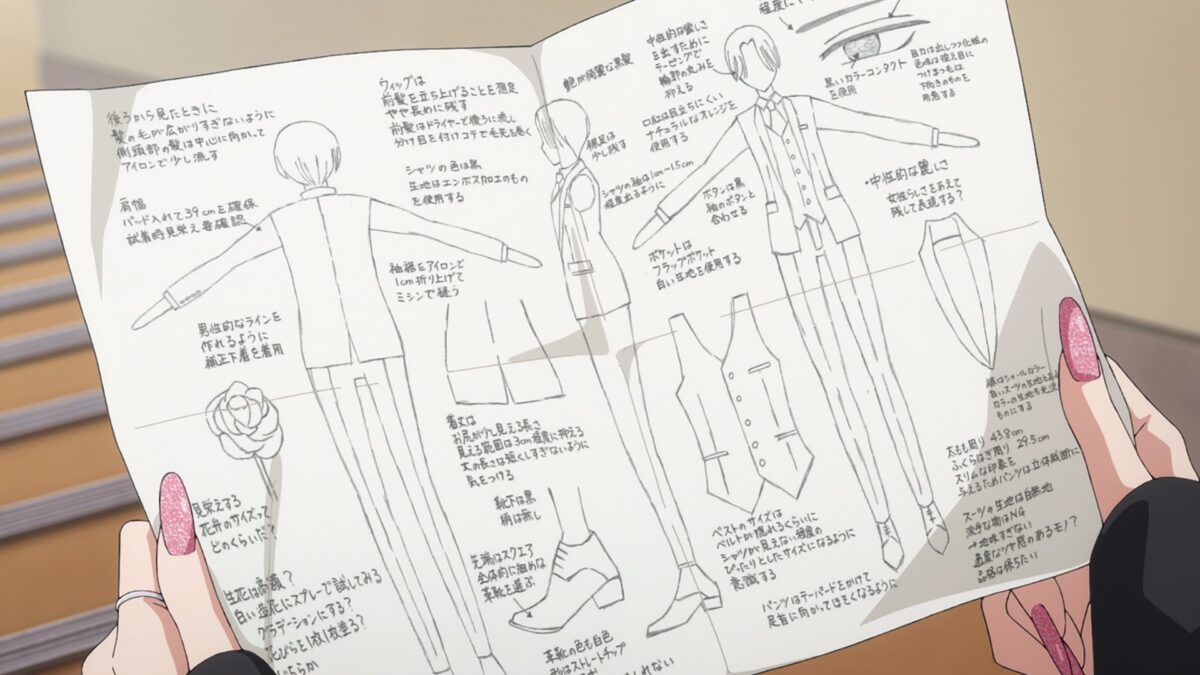 My Dress Up Darling S2 Episode 16 Host Club Suit Schematic