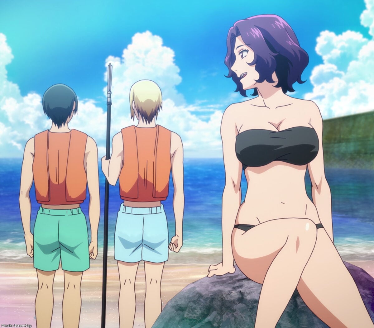 Grand Blue S2 Episode 12 [END] Azusa Bikini Sits On Rock