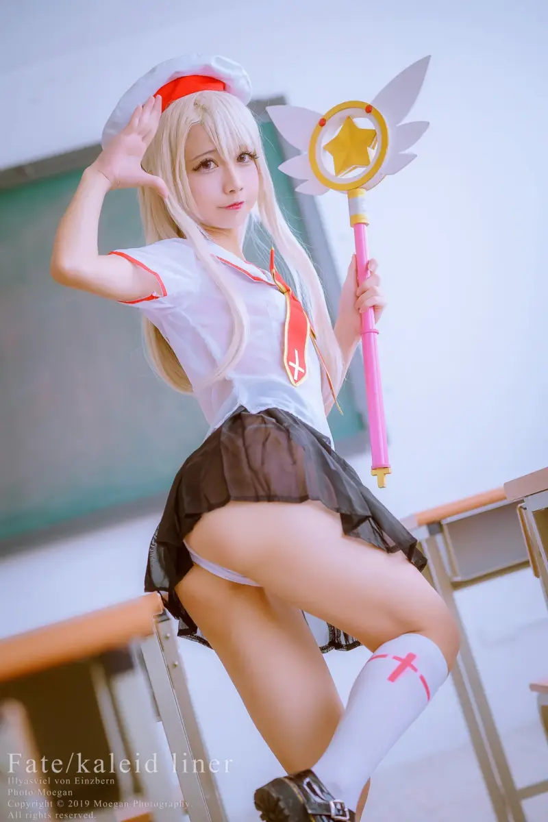 Illya's a naughty schoolgirl in Okita Rinka's cosplay