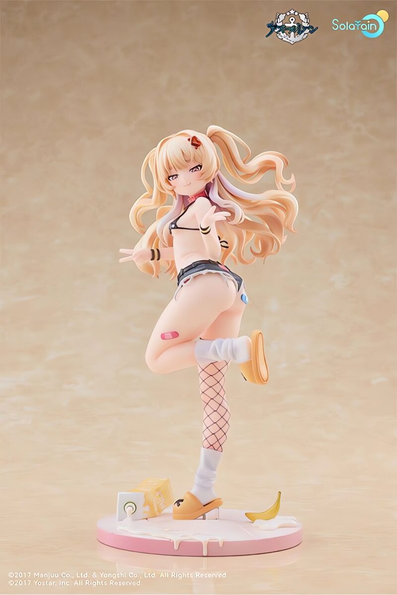 Solarian Azur Lane Bache Figure And Plushie Set Figure Front View No Apron