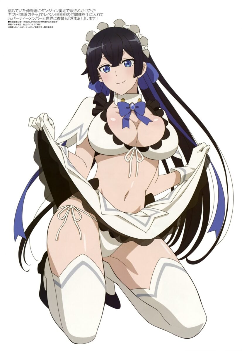 Bikini Heels Maid Mei (mugen Gacha) See Through Skirt Lift Suzuki Yukie Swimsuits Thighhighs