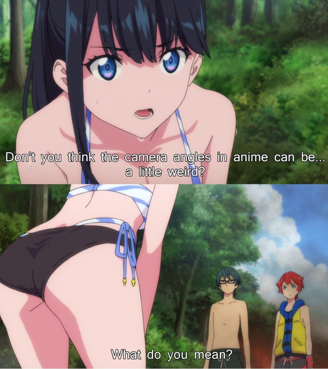 Don’t You Think That Anime Camera Angles Can Be A Little Weird? anime fanservice