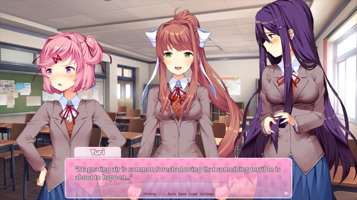 Screen Cap From Vndb From Dokidoki Literature Club