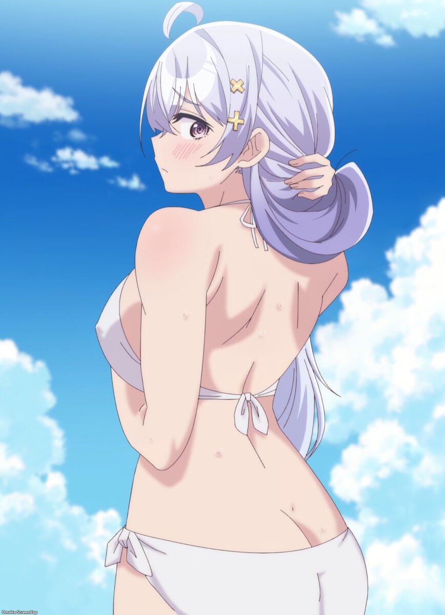 Yowayowa Sensei Episode 7 Hiyori Sensei Shows Bare Bikini Back