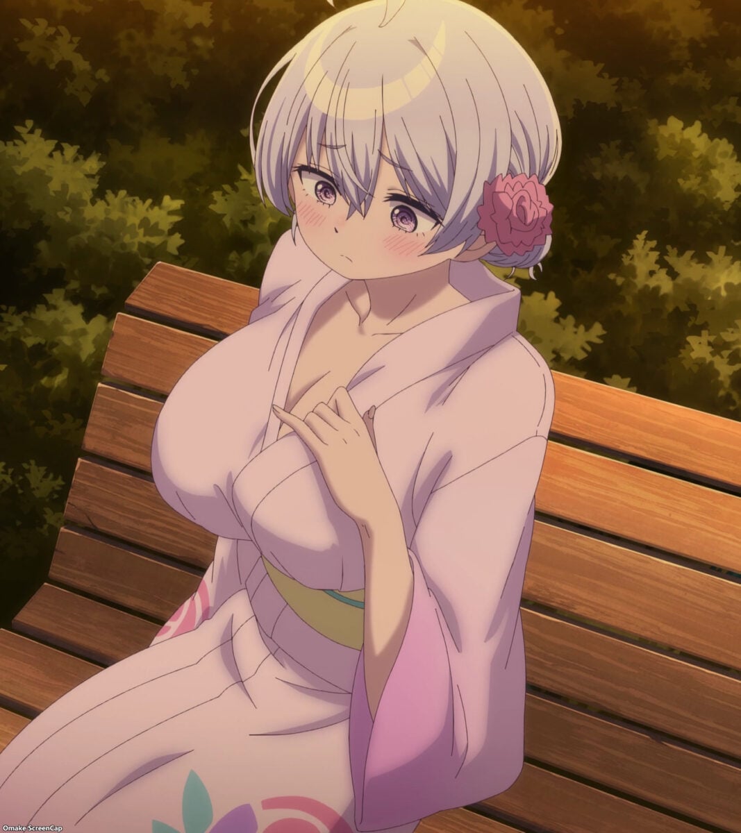 Yowayowa Sensei Episode 9 Hiyori Sensei Checks Robe Cleavage