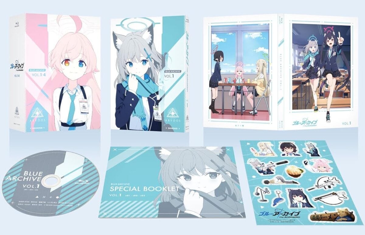 Example Of Bonus Items Inside Blue Archive Limited Anime Blu Ray