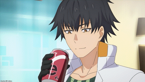 Reborn As A Space Mercenary Main PV Hiro Drinks Coke