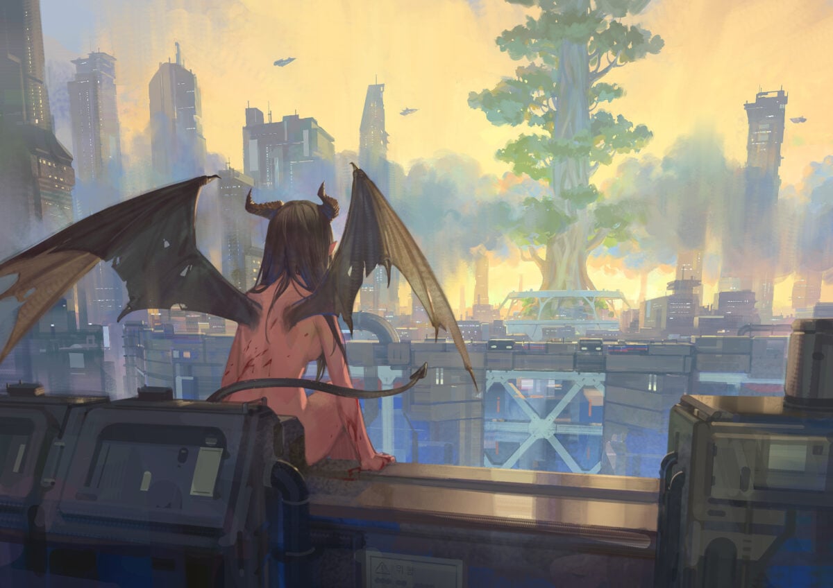 Kuroi Book Succubus Illustration