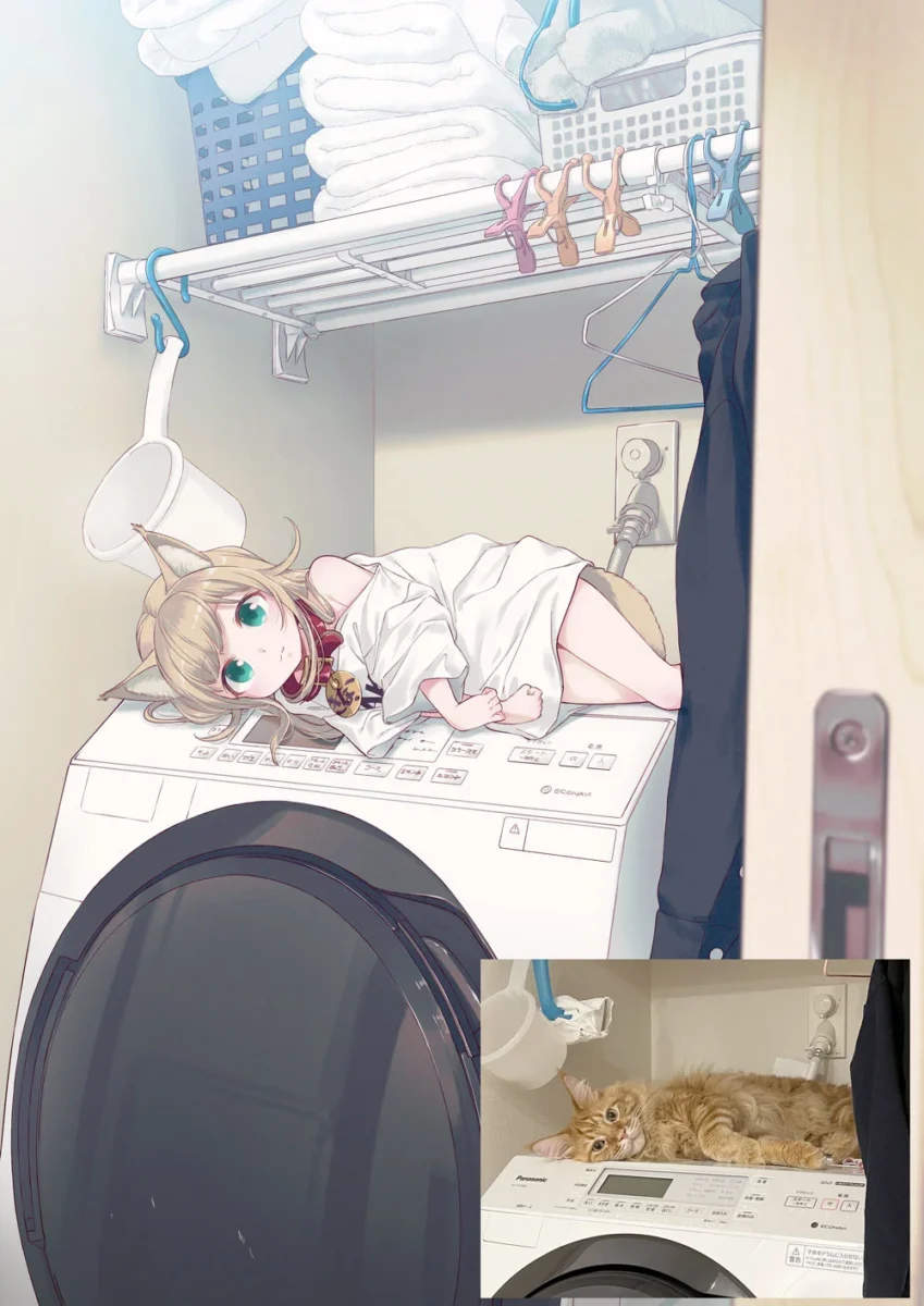 40hara shows us the real-life inspiration for this Kinako illustration!