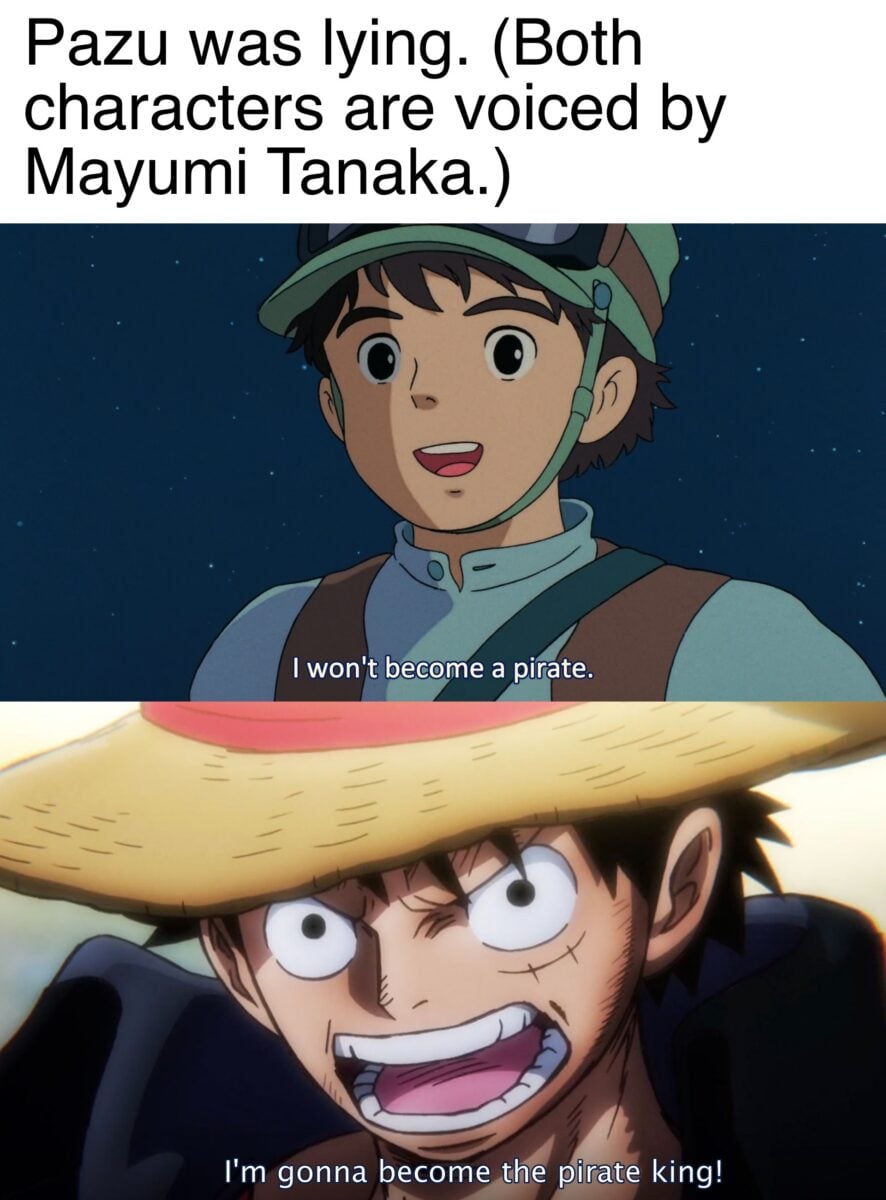 Pazu And Luffy Pirate Meme