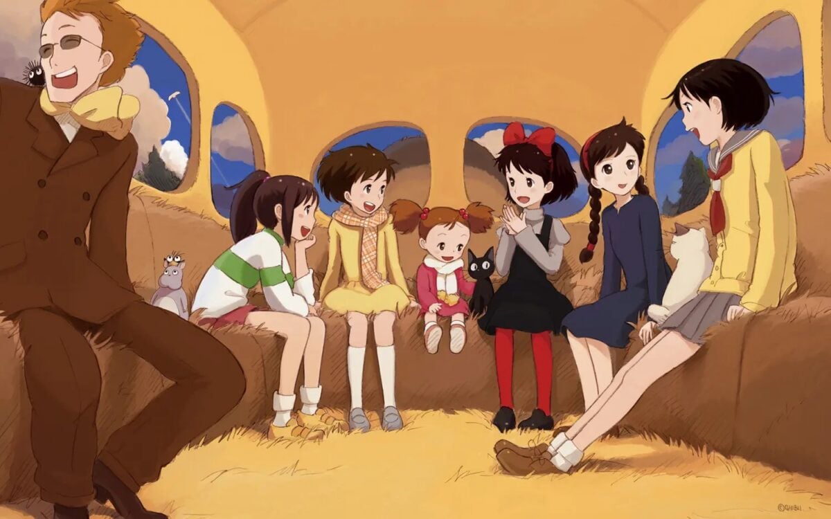 Studio Ghibli Characters Riding The Catbus by Kokudou Juunigou